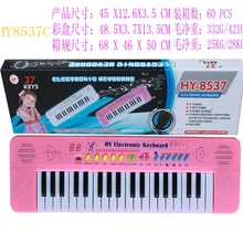 37 ключ Многофункциональный мультфильм электронная клавиатура микрофон детская развивающая игрушка раннее образование Электрический фортепиано музыкальный