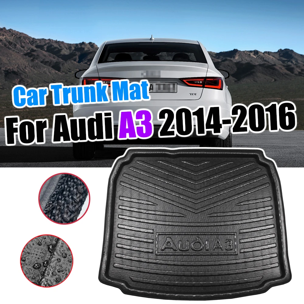Задняя подкладка багажника напольный коврик для протектор лотка AUDI A3 2014 2016 седан| |