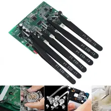 6 шт./компл. Нержавеющая сталь Пинцет 1,0 мм Анти-статический Fix набор инструментов для Ремонта пинцет для электроники, ювелирных изделий и Другое тонкой ремесла