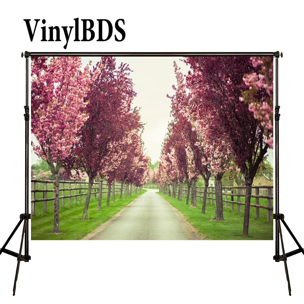 VinylBDS 10 футов фоны для фотосъемки весенний пейзаж фон розовый сад деревенская