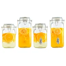 Толстая прозрачная стеклянная банка для варенья, красные зерна бобов, бытовая бутылка для игристого вина, герметичные банки, ферментированные бочки, банка для хранения