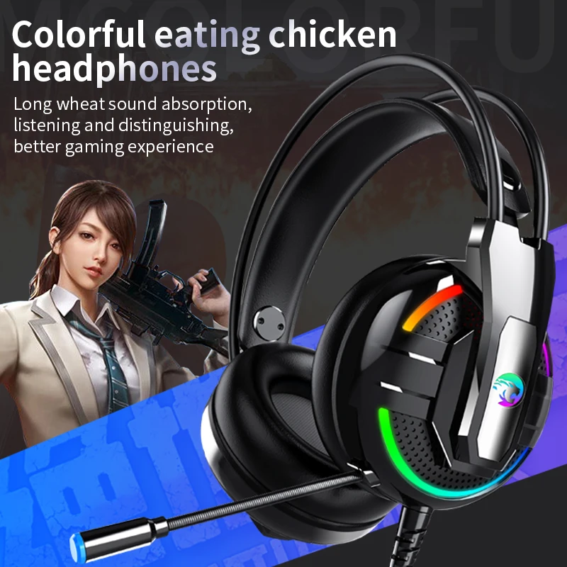 RGB Lightning Gaming Headset Earphone 