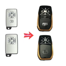 

4/5 Button modified Smart Card Remote Car Key Shell Case Fob For Toyota Alphard Estima Vellfire With Uncut Blade