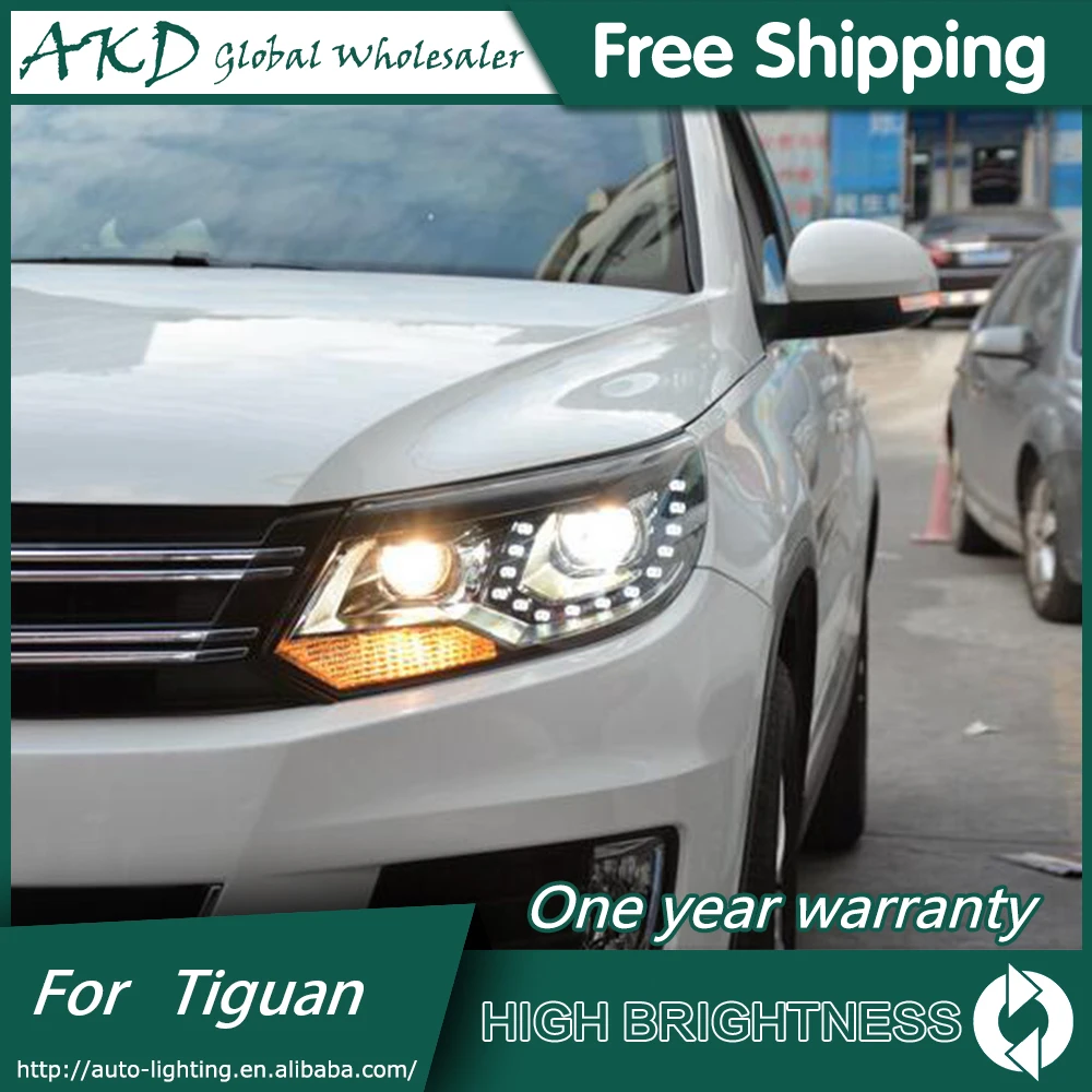 АКД стайлинга автомобилей для VW Tiguan фары 2013 2017 светодиодный задний фонарь DRL Bi