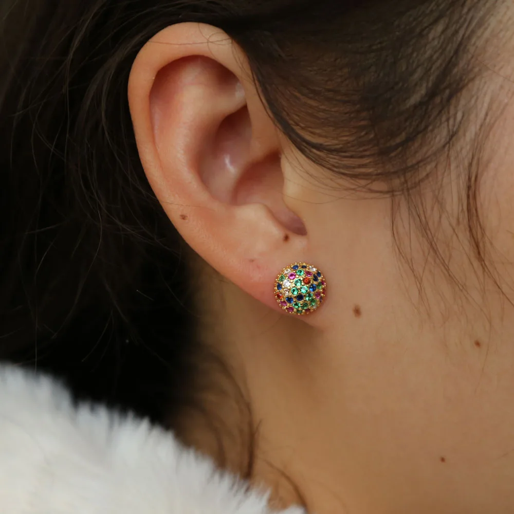 Геометрические круглые серьги гвоздики из стерлингового серебра 925 пробы с