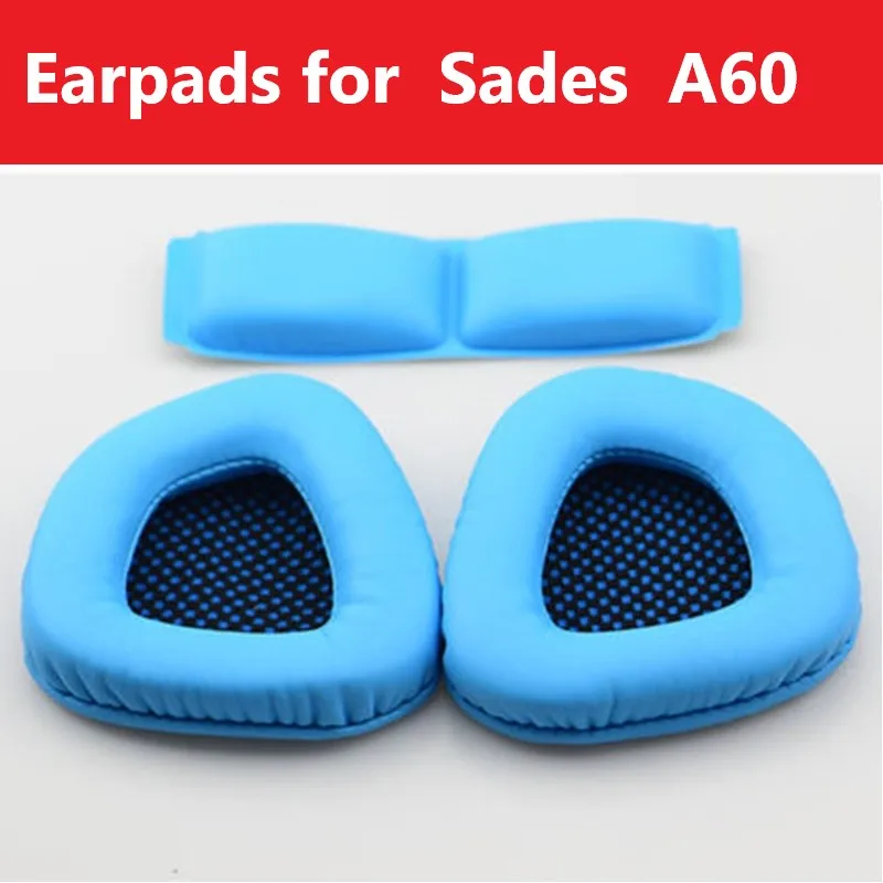 

XQ Replacement EarPads Foam Cushion Headband Pads for Sades A60 Headphones Headset Repair Parts Pillow EarMuff for Sades A 60