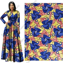 Cotton African Fabrics Dutch Wax Nederlands Print Pagne ankara High Quality Holland For Fashion Pattern Dress Curtain 6Yard