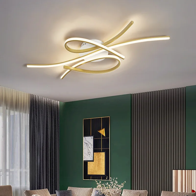 

Minimalism New Modern led Ceiling Lights for living room bedroom study room Matte black or Gold finished Ceiling Lamp fixtures