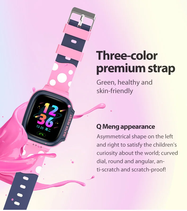 Y92 Childre's Smart Watch 1.44 Inch Screen WiFi Positioning GPS Waterproof Photo Music SOS Call Anti-Lost Watch Children Clock