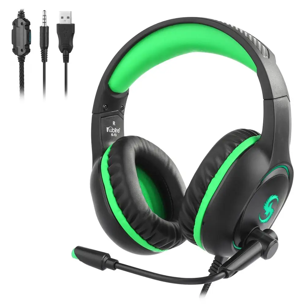 7 1 Gaming Headset Headphones with Microphone for PC Computer for Xbox One Professional Gamer Earphone Surround Sound RGB Light
