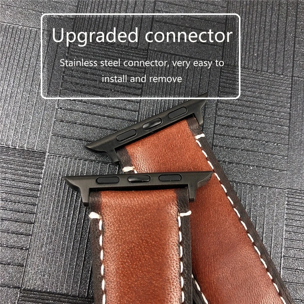 Ремешок из натуральной кожи для apple watch Series 5 44 мм 40 браслет iwatch 4 3 2 1 42 38 мм|Ремешки