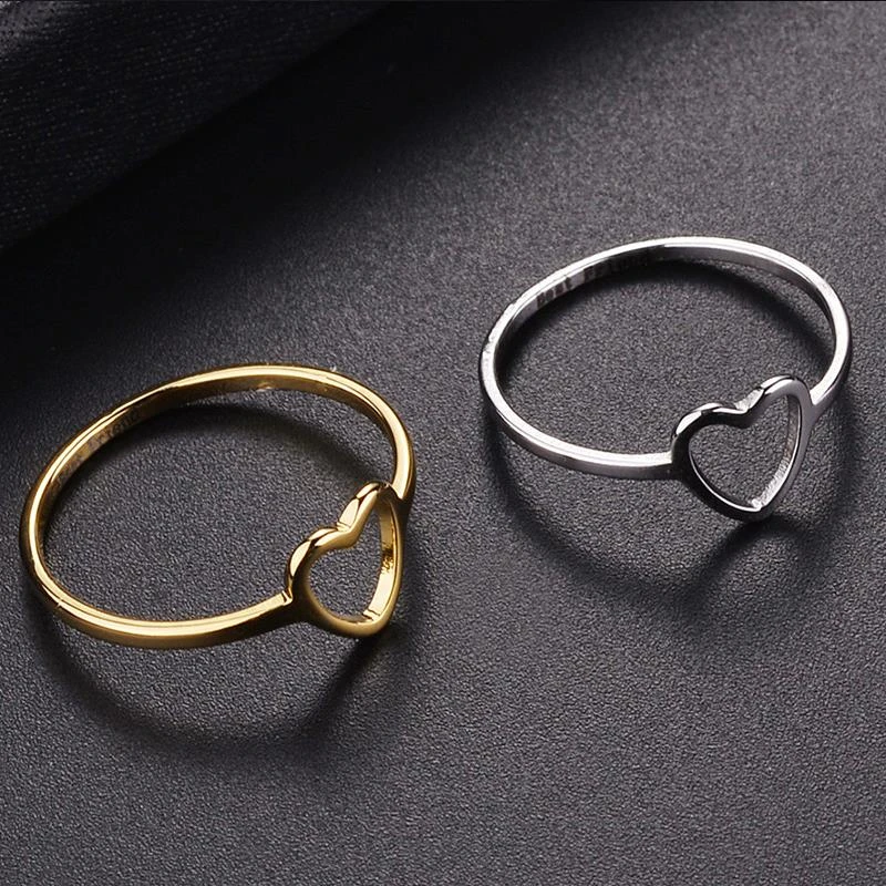 Anillos de con corazón de amor para mujer, joyería de promesa de mejor - AliExpress