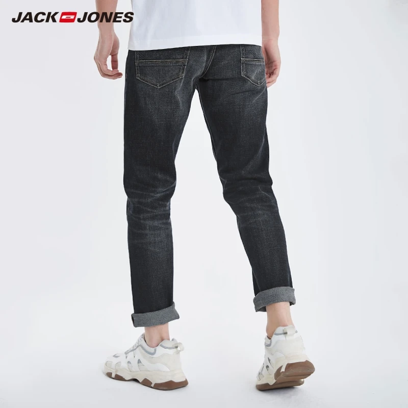 Мужские облегающие джинсы JackJones Стрейчевые длиной до щиколотки базовая мужская