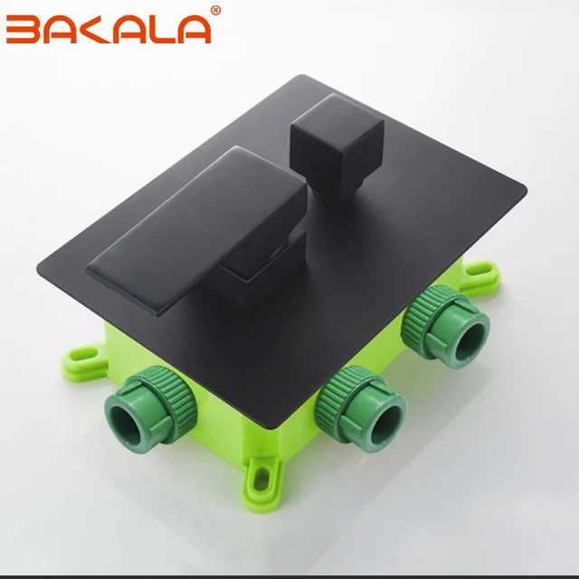 BAKALA Black;Chrome One/Two/Three/Four Way PP-R Device Bath Mixer Welded with Shower Exposed Valve Bathroom Shower Faucet