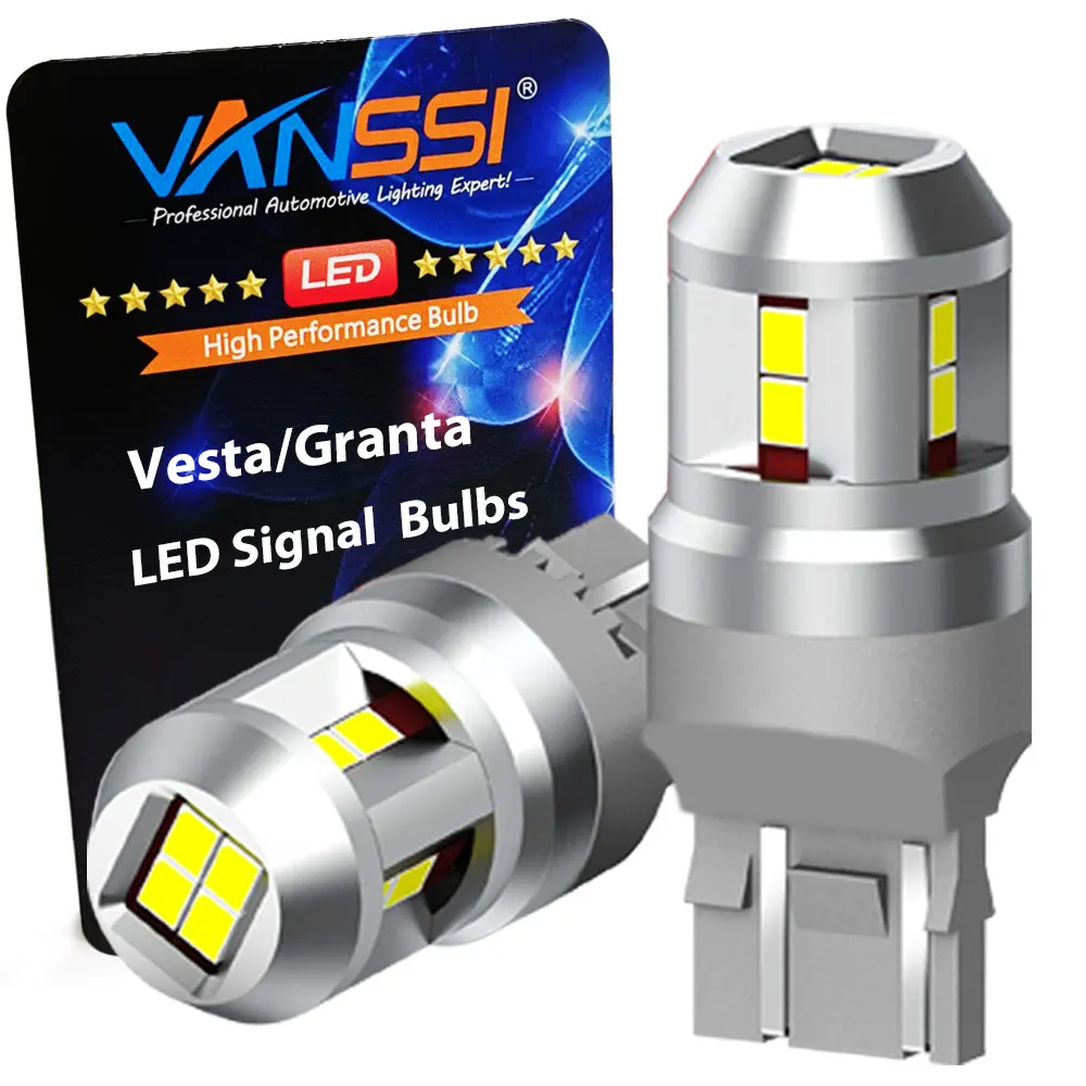 Светодиодная лампа T20 W21/5 W 7443 Srck для передней парковки Vesta Granta Kalina обновленная