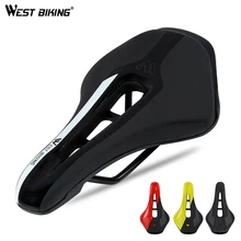 WEST BIKING седло для велосипеда, шоссейные стальные рельсы, горный велосипед, Sillin Bicicleta Carretera, мягкое седло из искусственной кожи для горного велосипеда