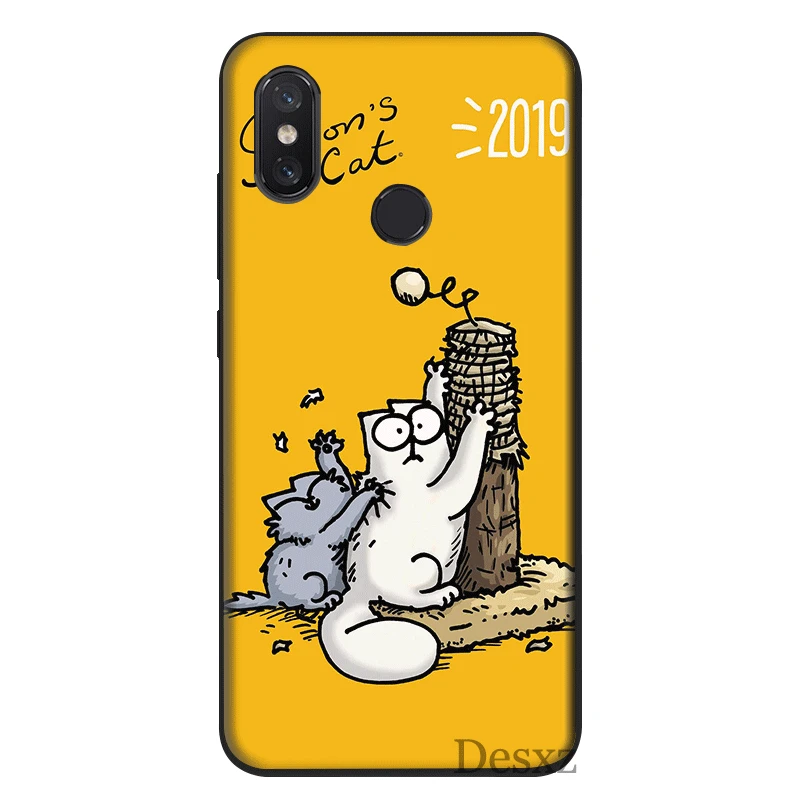Силиконовый чехол для мобильного телефона случай для Redmi Примечание 4 4X 5A 5 6 7 Pro Prime Simons Cat