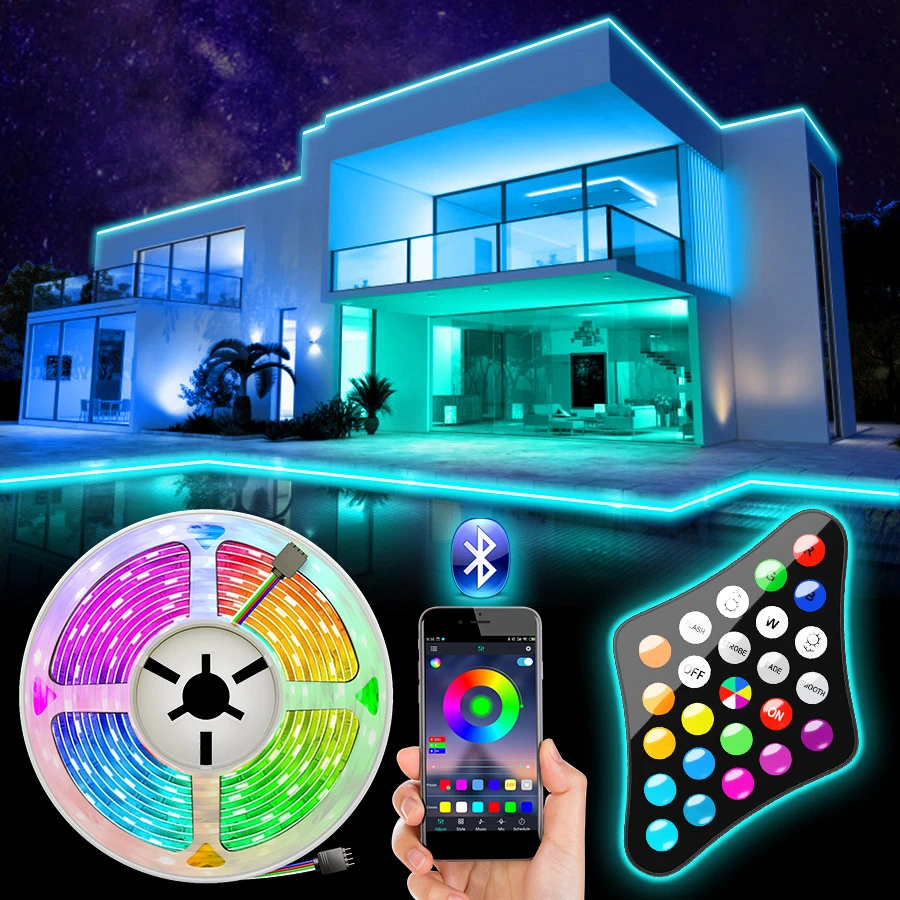 WiFi 5050 RGB LED Strip Light 2835 5M 40M RGBWW LED Lights RGB Leds tape diode ribbon Flexible Bluetooth Control DC Adapter|rgb led tape|led tapediod ribbon - AliExpress WiFi 5050 RGB LED Strip Light 2835 5M 40M RGBWW LED Lights RGB Leds tape diode ribbon Flexible Bluetooth Control DC Adapter|rgb led tape|led tapediod ribbon - AliExpress