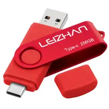Leizhan usb 3.0 tipo-c otg flash drive vara da foto do computador para samsung s10, s9, s8, xiaomi, huawei pendrive de armazenamento externo