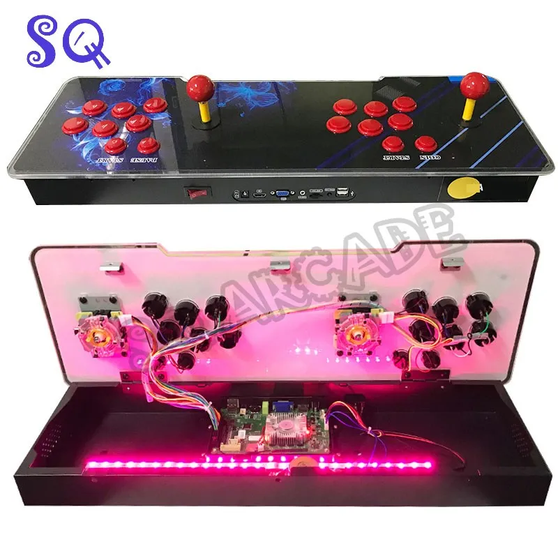 Pandora 9S Arcade Console 3160 in 1 6 Button & Sticker Custom Retro PCB Motherboard with 16*3d Games HDMI VGA Record High Score