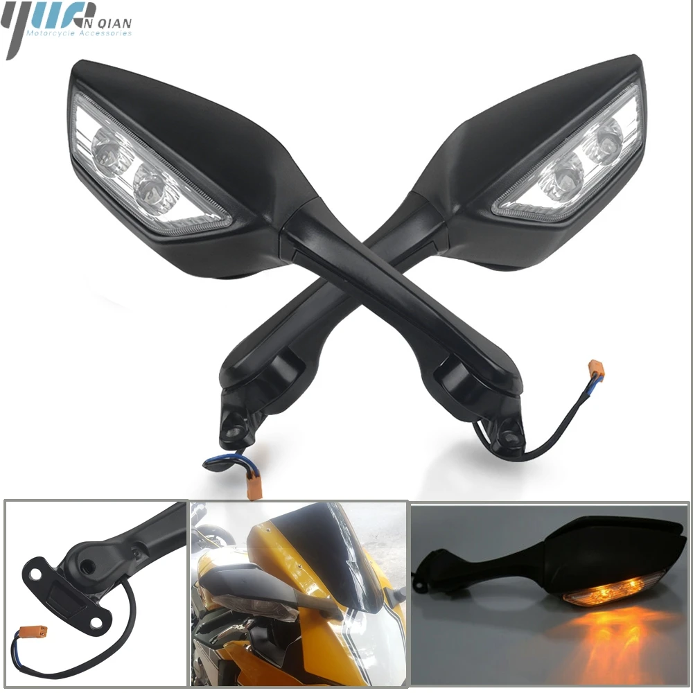 retrovisor de motocicleta luz LED de intermitente para Yamaha YZF R15 V3 2017, 2018, 2019, 2020 Ninja H2 2014 2015 ZX 10 2011 2015|Espejos laterales y accesorios| - AliExpress