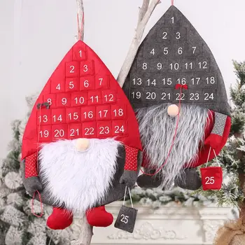 

Christmas Advent Countdown Calendar Swedish Gnome Santa Home Xmas Tree Hanging Decoration