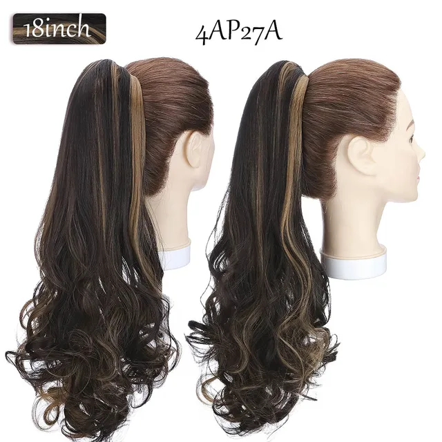 S-noilite Synthetic 12-26inch Claw Clip On Ponytail Hair Extension Ponytail Extension Hair For Women Pony Tail Hair Hairpiece 4AP27A-new