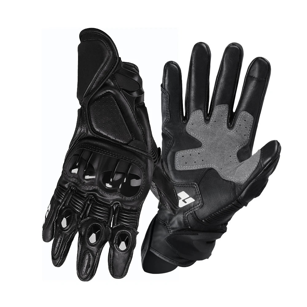 Новые мотоциклетные перчатки, премиум кожаные мотоциклетные перчатки с сенсорным экраном жесткая кастет для езды на велосипеде, спорта на открытом воздухе(M/L/XL