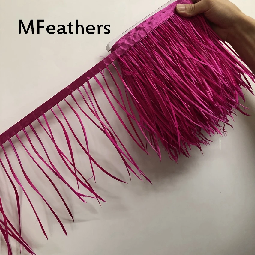 5 Meters Goose Biot Feathers Trims Hair Extension Single Goose Duck Feather Lace Geese Feathers DIY Clothing Jewelry Accessories