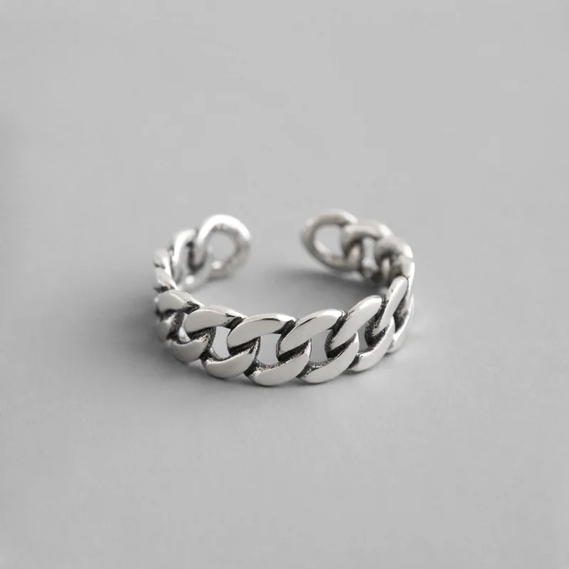 

925 Sterling Silver Rings For Women Korea Chain Vintage Bague Femme Argent 925 Accesorios Mujer Moda 2020 Fine Jewelry