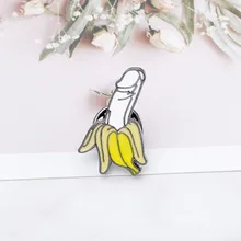 Cross Border for New Products Wholesale Creative Spoof Fun Banana Brooch Popular Ornament Clothing Versatile Brooch