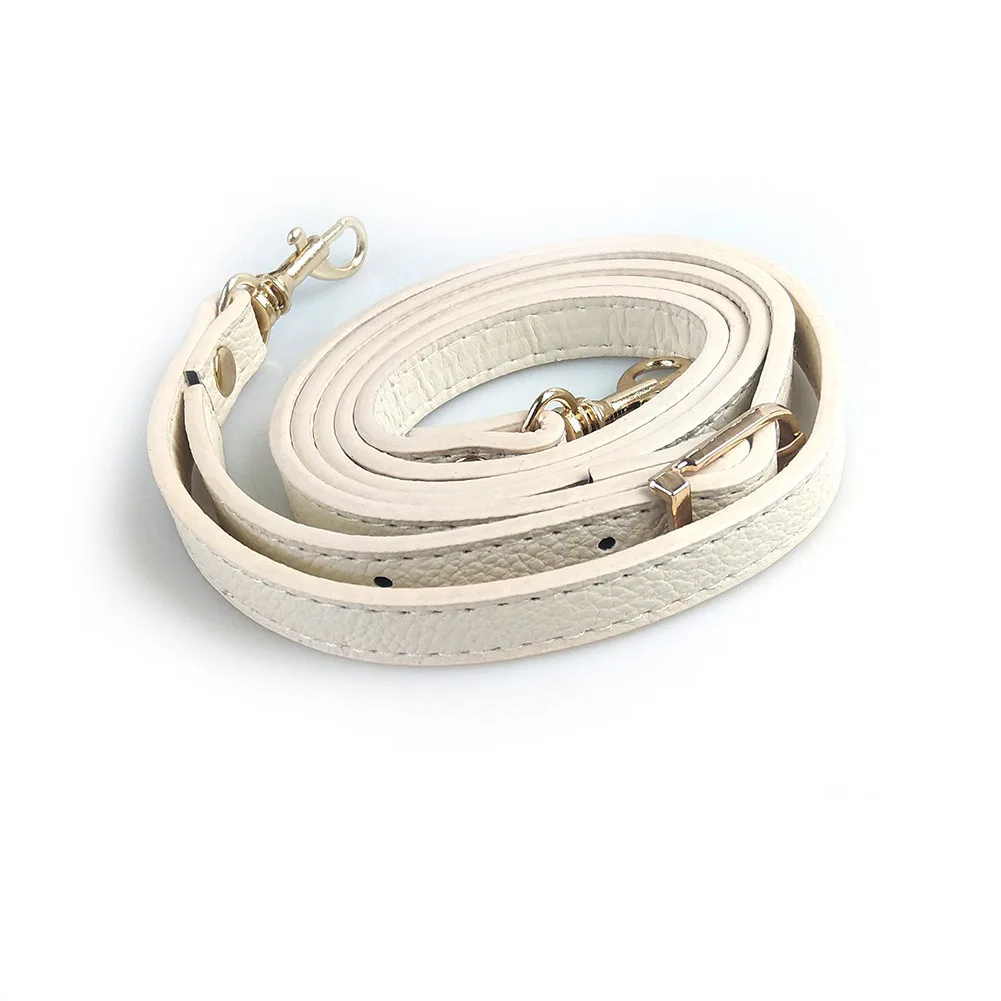 beige gold Новинка 120 см длинная PU кожаная сумка через плечо с ремешком ручки для сумочки DIY женские сумки для девочек пряжки ремни ремень сумка аксессуары - Цвет: beige gold
