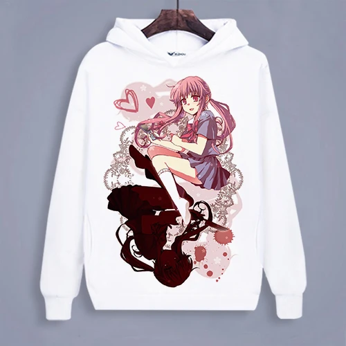 Косплей в стиле манги Future Diary Толстовка Mirai Nikki Gasai Yuno толстовки Amano Yukiteru зима осень флисовые толстовки Повседневный пуловер - Цвет: 8