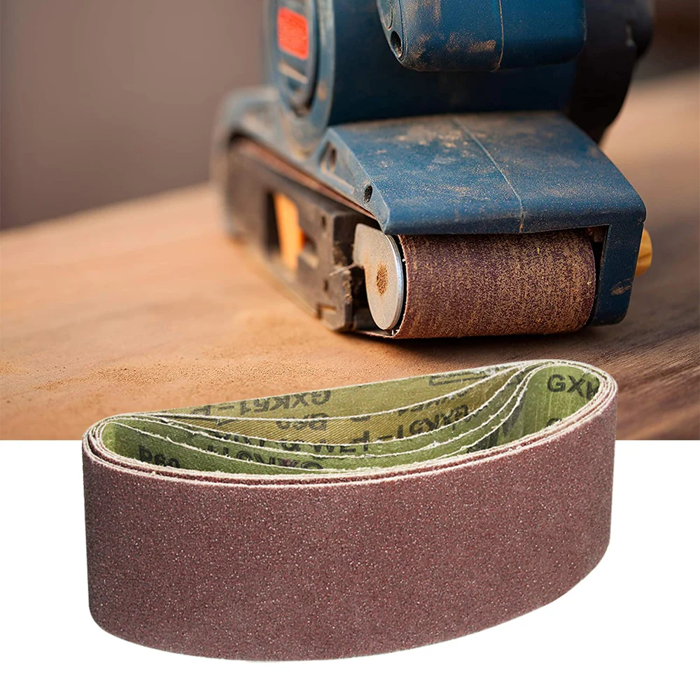 TASP 5pcs 75*533mm Aluminium Oxide Sanding Belt 3"x21" Belt Sander Sandpaper Woodworking Power Tools Accessories images - 6