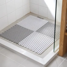 Tapis de sol carré antidérapant en PVC, 30x30cm, pour salle de bain, douche, toilettes, hôtel, cuisine, maison, bricolage 