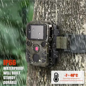 

12MP 1080P Mini Trail Camera H501 Hunting Game Wildlife Scouting Camera with PIR Sensor 0.45s Fast Trigger IP66 Waterproof
