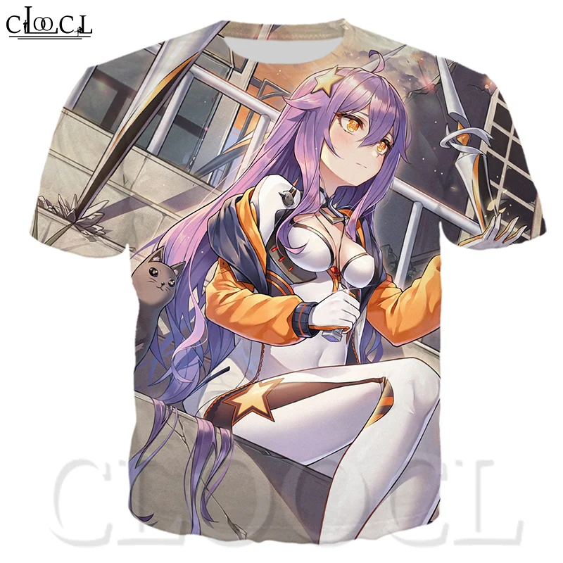 

Мужская футболка CLOOCL Game Honkai Impact 3, модная и Повседневная футболка унисекс с круглым вырезом, женская летняя футболка