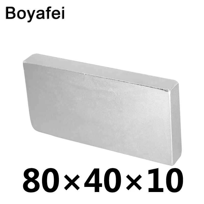 

1/3/5pcs N35 Big Super Strong Block 80x40x10 mm magnetic Magnet Double Rare Earth Bulkndfeb Neodymium 80*40*10mm