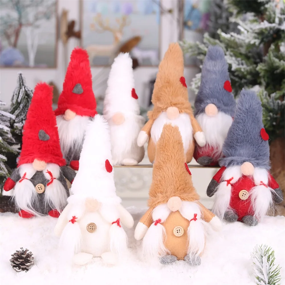 Christmas decorations long legs plush forest people standing posture doll figure ornaments Santa doll gifts adornos navidad 30S6 (3)