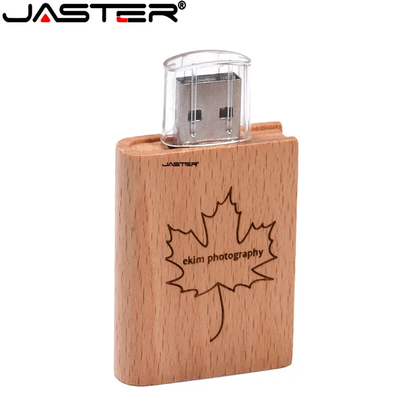 JASTER Заказная печать логотипа натуральная деревянная книга 8 Гб 16 usb флеш