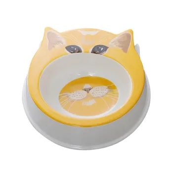 

Anti-Slip Pet Single Bowl for cat Cat Face Shaped Feeding Food Bowls Puppy Feeder Drinking Water Bowl Cats Feeder Pets Feeder..