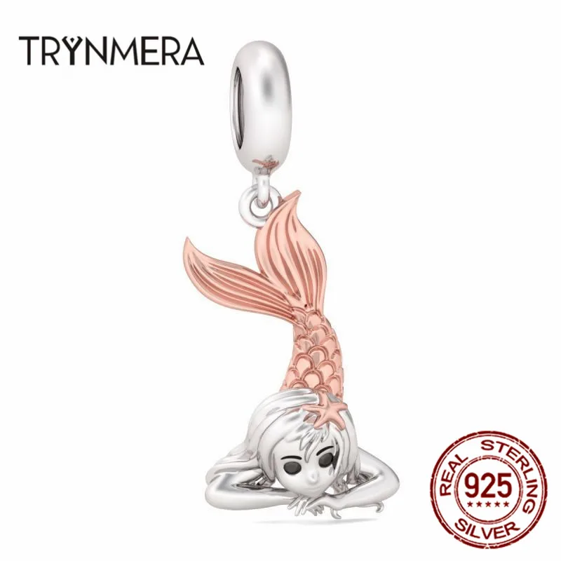 Trynmera стерлингового серебра 925 ювелирных изделий с русалочкой для девочек кулон