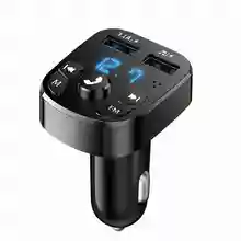 Compatible con Bluetooth FM Transmisor coche jugador Kit tarjeta coche cargador rápido 3,0 Dual USB voltímetro Aux del coche 12V 24V transmisor