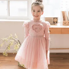 Новое платье принцессы для девочек, модные весенние детские праздничные платья для девочек 4-9 лет