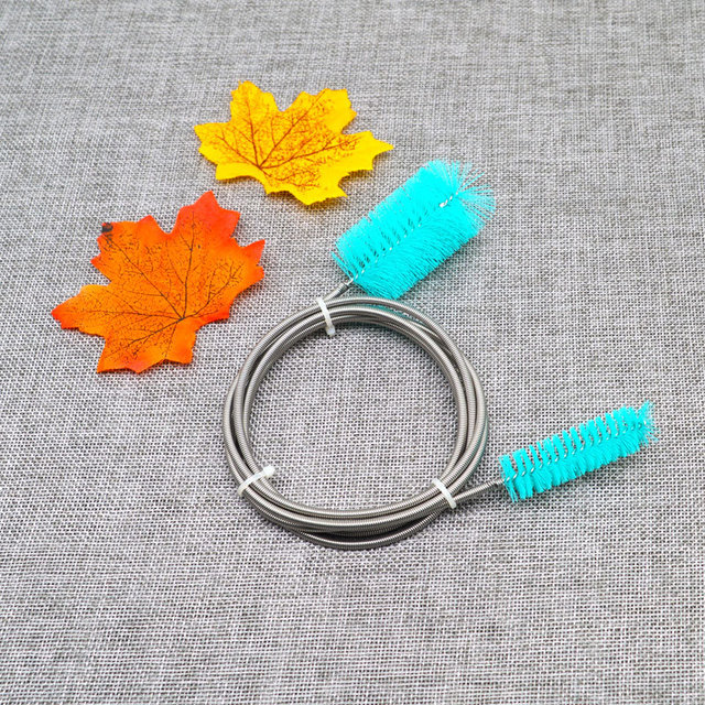 Steel Pipe Nylon Flexible Spring Cleaning Brush Aquarium Water Filter Air Tube Double Ended Hose Fish Tank Brush