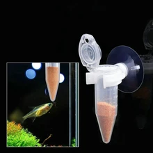 Автоматический конусный пластиковый Фидер для аквариума конический Фидер для кормления Воронка для рыб инструмент для корма с присоской