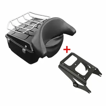 

Motorcycle NEW King Tour pack trunk+Backrest For Harley Touring Street Road Glide 09-13