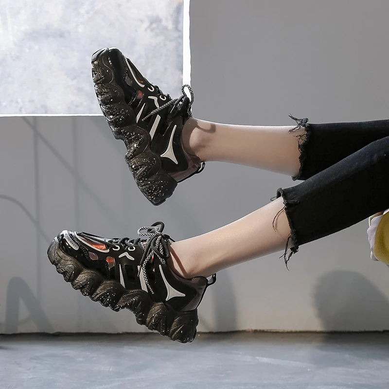 Spring New Women Running Shoes Chunky Wild Sneakers Casual Platform Female Fashion Luxury Designers Woman | Спорт и развлечения