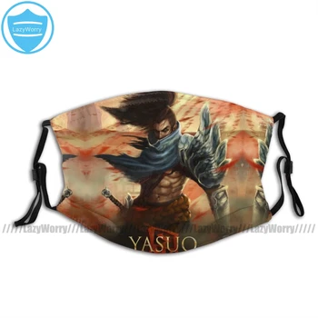 

League Of Legends Mouth Face Mask Yasuo The Unforgiven Facial Mask Kawai Cool with 2 Filters for Adult