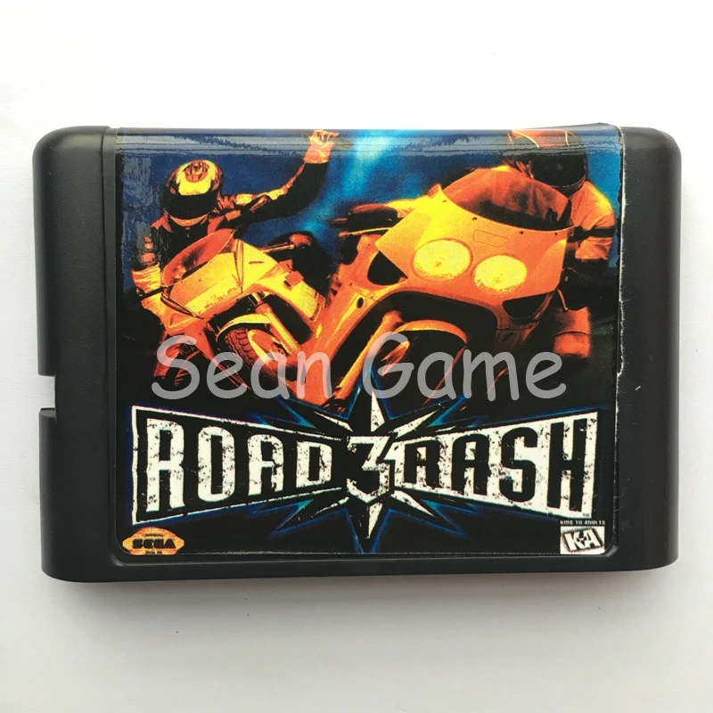 16 бит sega MD игра Alien Soldier/Flashback/Road Rash 3/Road Rash 3/Comix Zone/Sunsetriders карта для sega Megadrive Genesis - Цвет: Road Rash 3